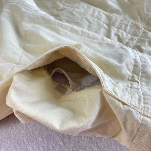 VTG Columbia Denim Jean Jacket Womens Size L Yellow Button Up Pockets Outdoors - Picture 14 of 16